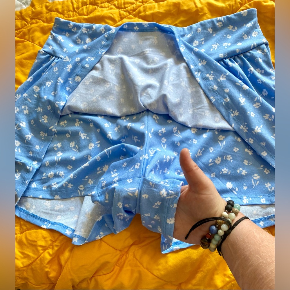 Ardene Blue Floral Skort - Picture 5 of 6